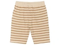 offwhite og lysebrun stribet shorts fra The New TN6239 Indian Tan